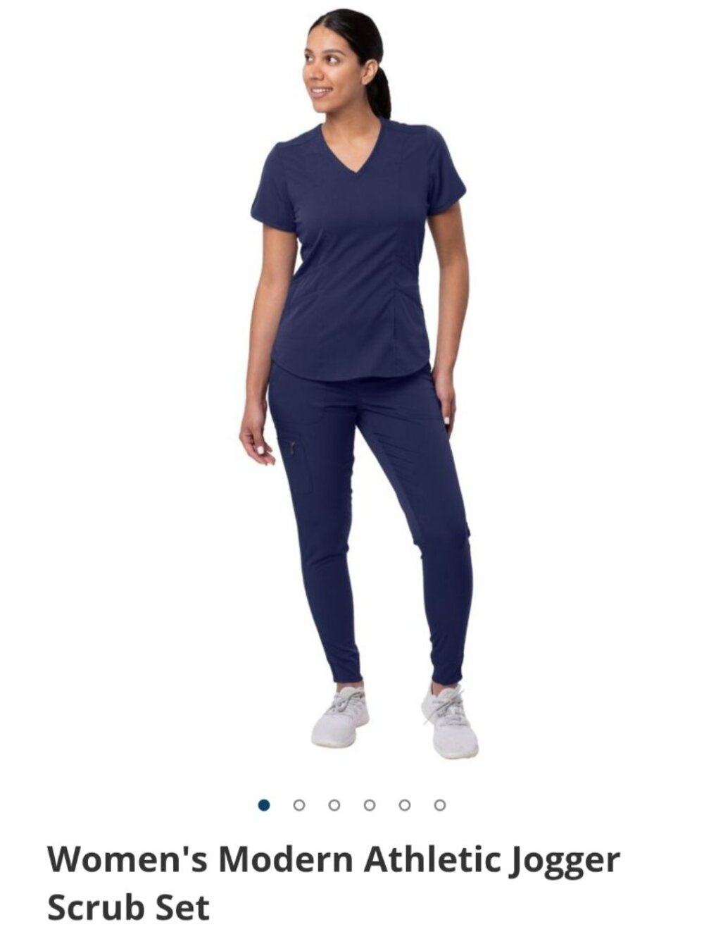 Adar Women's Modern Athletic Jogger Scrub Set in Navy - P9500